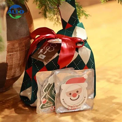 Christmas-Themed Circular Brew Drip Coffee Pouches